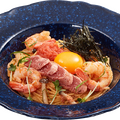 炙り明太子とエビの明太子ソース