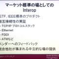 マーケット標準の場としてのInterop