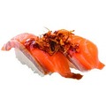 ノルウェー産生サーモン 焦がしねぎラー油／2貫300円