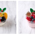 サン・フルーツの「クリスマスカクテル」（864円）「クリスマス練乳プリン（いちご）」（864円）