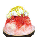 [初出店] Cafe＆Dining HAPPY HILL「あまおう苺とピスタチオミルクのかき氷」イートイン 1,300円（1杯）