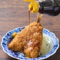 アジフライ味ぽん vs ソース