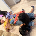 ノンスタ石田、三姉妹たちともみくちゃで遊ぶ姿公開で反響