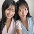 龍本弥生と板垣心和（写真は板垣心和の公式Xから）※所属事務所に掲載許諾をもらってます