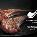 LAMBASSADOR（ラムバサダー）販売メニュー：10月20（日）黒羊羊肉串店 BLACK SHEEP・高橋裕基、プルマン東京田町・福田浩二「クミンスパイスのラム串」「ねぎ塩のタン串」「自家製七味のせせり串」（各550円）、ラムバサダー特製ラムチョップ（1,100円）