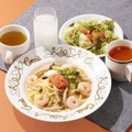 海老ときのこの明太子クリームパスタランチ