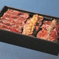 ［初出店］［実演］【宮崎和牛肉重 ぶんすと】牛肉3種よくばり弁当 赤身ステーキ×牛タン×和牛カルビ　2,916円（1折）〈各日販売予定50点〉