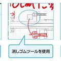 直感的に書ける、消せる、やり直し操作が可能