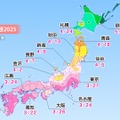 各都市の桜開花予想