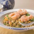 ぷりぷり海老の枝豆チャーハン（スープバー付） 879円（税込）