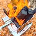スタッフによる火起こしサービスも