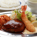 ハンバーグとエビフライ　デミグラスソース(税込1,500円)