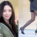 ピンヒール並みに細すぎて心配…ITZY・ユナ、超ミニ丈の脚線美に視線集中「スタイルお化け」【PHOTO】