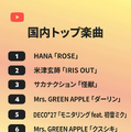 国内トップ楽曲ランキング