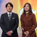 （左から）安住紳一郎アナ＆川口春奈【撮影／新里陽子】