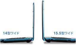 従来の15.5V型との比較