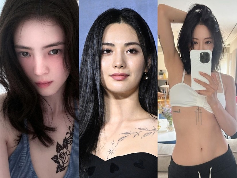 また復活？ ハン・ソヒの骨盤に…入れても消しても騒がれるスターのタトゥー　熱愛説の“根拠”とされたことも