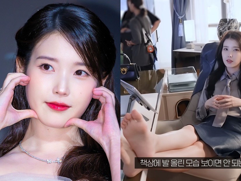 IU、机に足を乗せる“失礼な姿”を即謝罪！「見せちゃいけないのに…」と役柄の傲慢さに全力フォロー