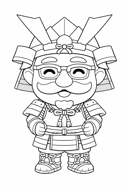 武者カーネル塗り絵