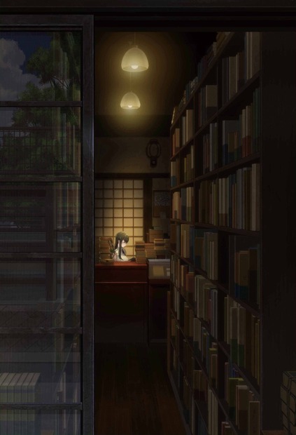 TVアニメ『ビブリア古書堂の事件手帖』ティザービジュアル　(C)三上 延/KADOKAWA/「ビブリア古書堂の事件手帖」製作委員会