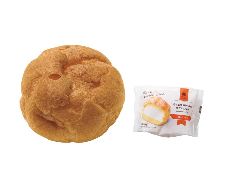 「B評価：シャトレーゼ ダブルシュークリーム 北海道純生クリーム」実勢価格：108円／75g