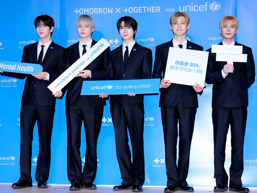 TXT、世界中の子供たちの心の健康を応援！スーツ姿の好青年たちがユニセフとキャンペーン展開