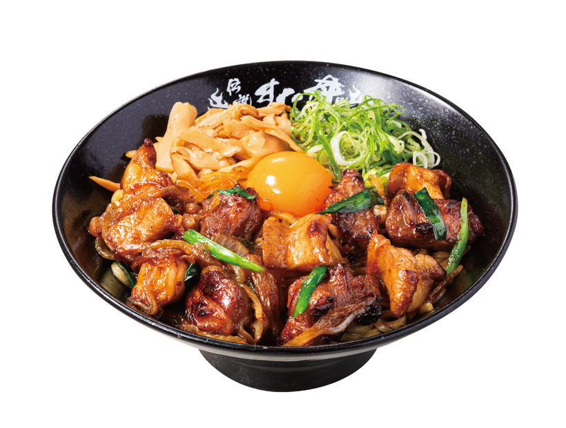 『豚ハラミ牛ホルモン焼肉油そば』1,490円（税込）※麺2玉まで同一価格