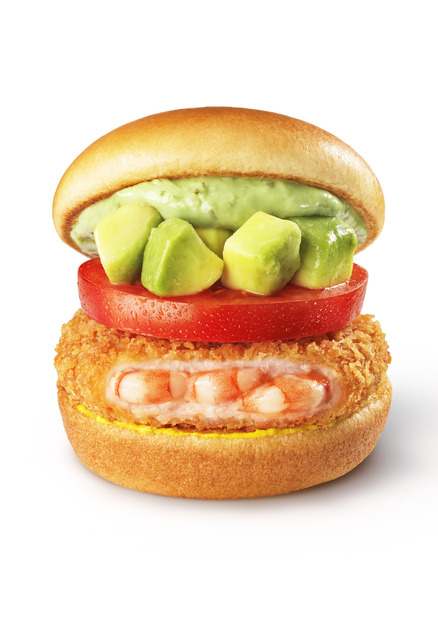 「アボカド海老カツバーガー ～国産バジルマヨ～」（590円）