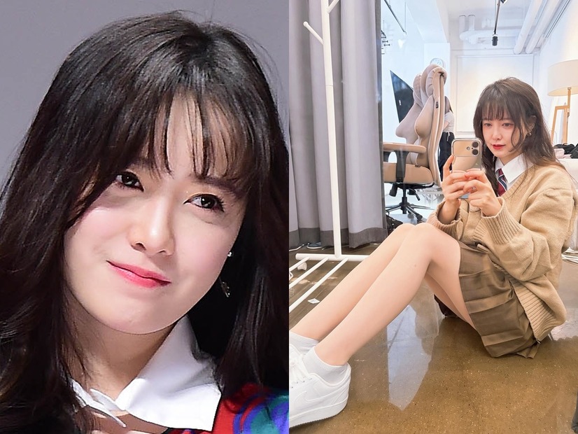 見えちゃいそうでハラハラ…韓国版『花男』女優、年齢不詳の制服姿を公開！美脚を堂々披露