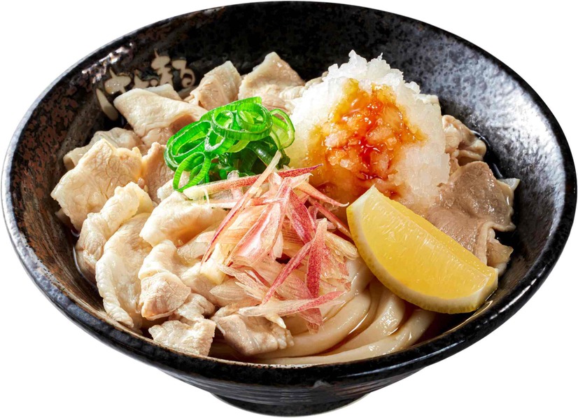 3種の爽快薬味で楽しむ「豚しゃぶうどん」
