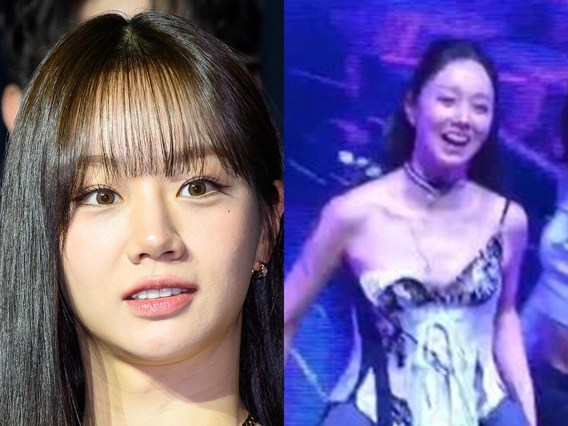 ポロリ寸前!?アイドル出身の韓国女優、ファンの前でダンス中に衣装ハプニング発生
