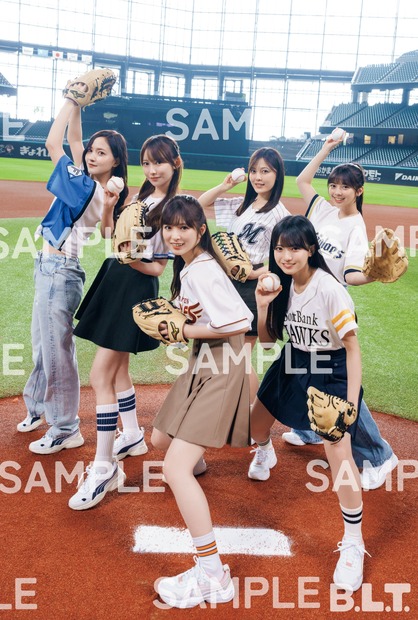「B.L.T.2026年9月号」セブンネットショッピング購入特典ポストカード【乃木坂野球部（小川彩、金川紗耶、黒見明香、柴田柚菜、瀬戸口心月、長嶋凛桜）】