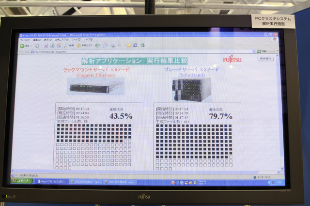 解析アプリケーションの実行結果の比較