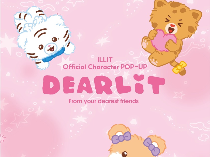 ILLIT、公式キャラ「DEARLIT」ポップアップストア開催！HYBE本社に“おとぎ話のような世界観”を再現