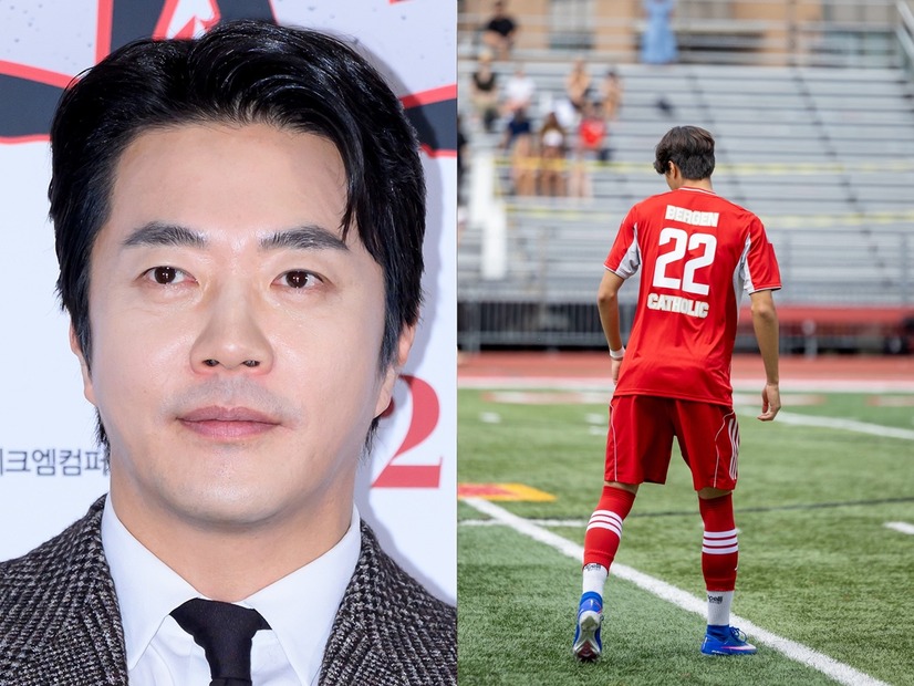 父譲りの“180cm超”高身長…俳優クォン・サンウの息子、サッカー場での姿に注目「モデルみたい」