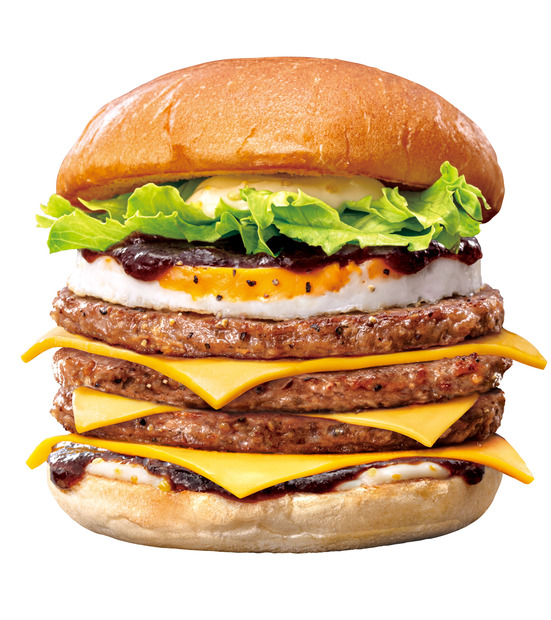 トリプル月見チーズバーガー