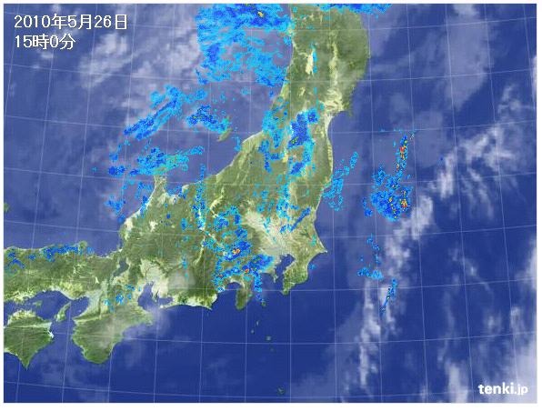 「tenki.jp」の雨雲レーダー東日本ズーム図