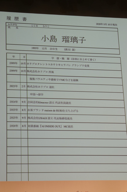 小島瑠璃子の履歴書【撮影：平木昌宏】