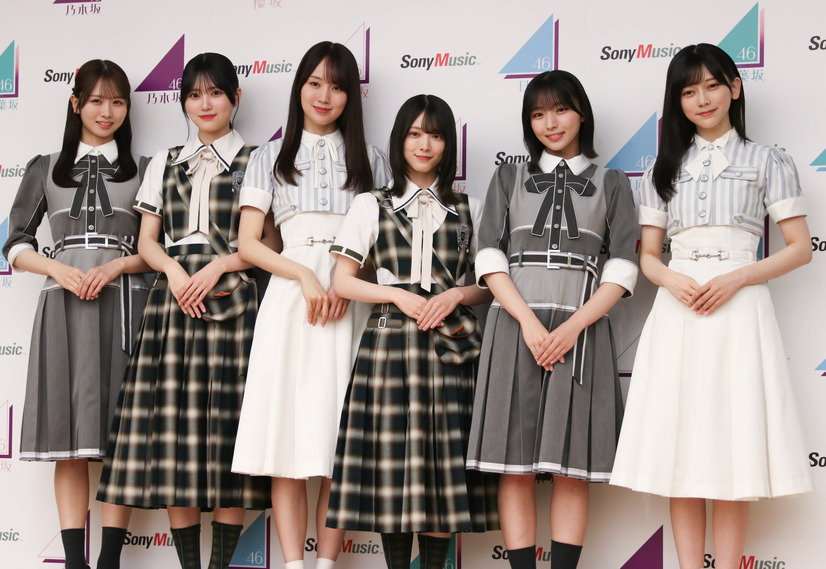 （左から）日向坂46・上村ひなの、櫻坂46・的野美青、乃木坂46・賀喜遥香、櫻坂46・森田ひかる、日向坂46・大野愛実、乃木坂46・池田瑛紗【撮影：平木昌宏】