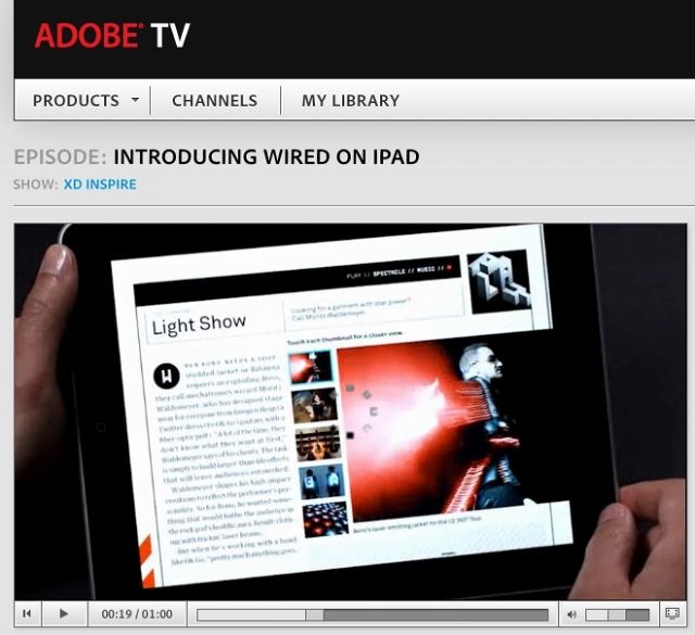 WIRED Readerの動作は「Adobe TV」の動画で確認できる