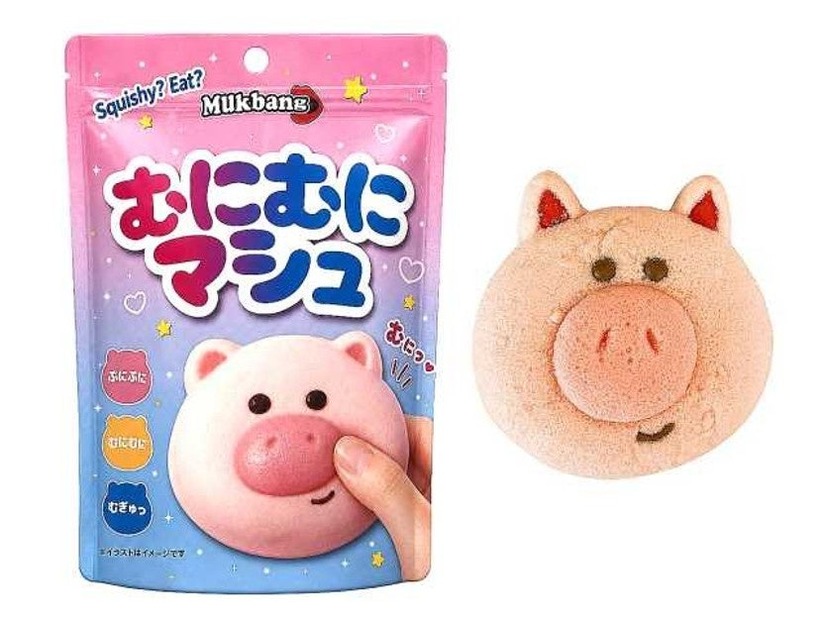 セブン‐イレブン、触って楽しむ豚型マシュマロ「むにむにマシュ」を先行発売
