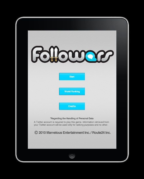 「Followars」タイトル画面