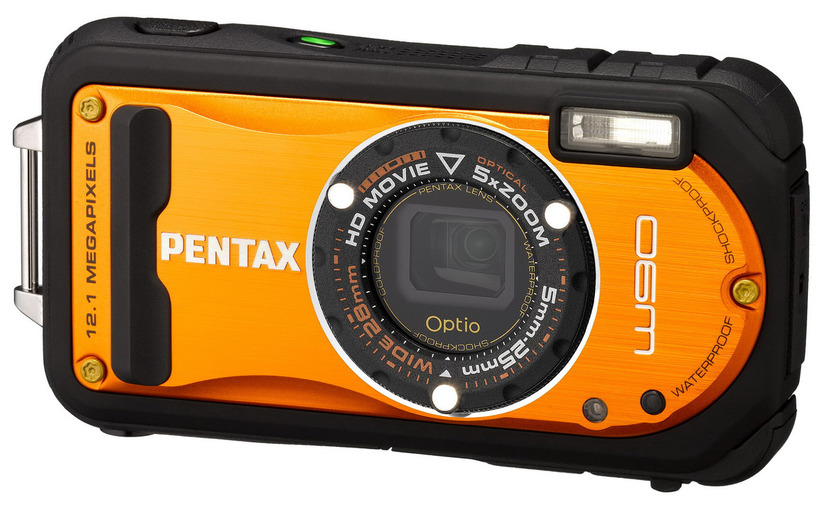 PENTAX Optio W90のシャイニーオレンジ