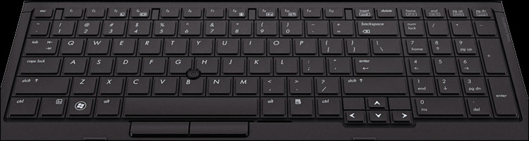 6550b/CTのCTOでデュアルポイントキーボード（ポイントスティック搭載/実際は日本語標記）