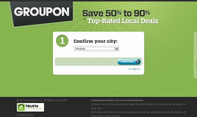 「Groupon」（グルーポン）が日本進出