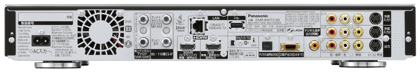 「DMR-BWT3100」の背面