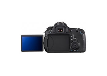 「EOS 60D」の液晶ディスプレイを開いたイメージ（背面）