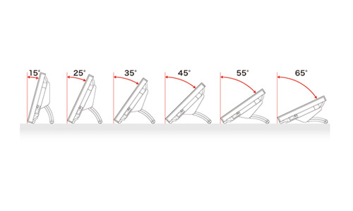 「LaidBack Stand（レイドバックスタンド）」で6段階に角度調整するイメージ