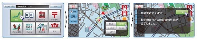 「ドコモ ドライブネット」の主なサービスイメージ（最新地図更新）