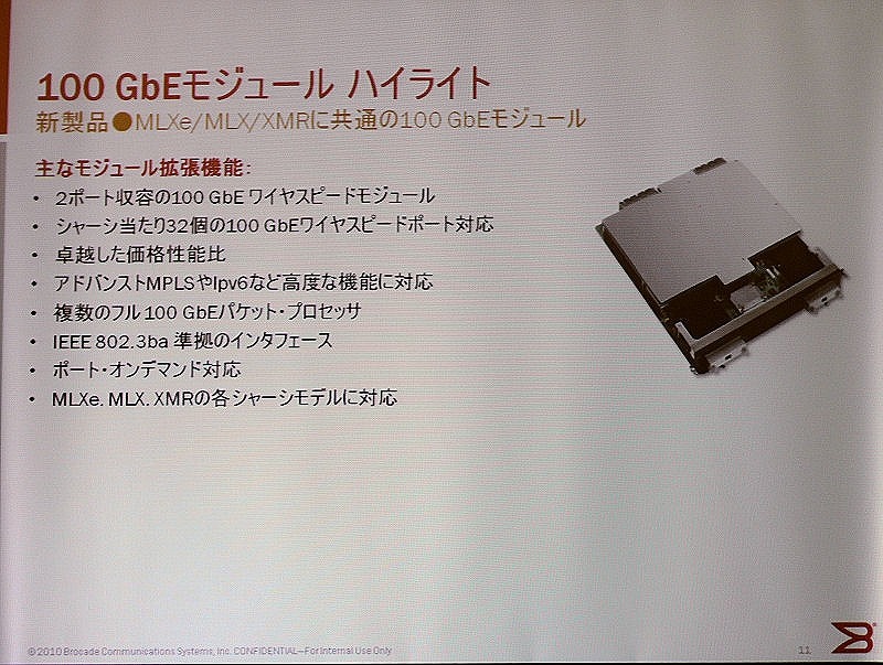 100GbEモジュールの特徴